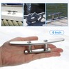 X AUTOHAUX 2pcs 6" Stainless Steel Flagpole Cleat Hook Boat