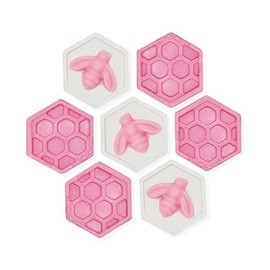 HexNex Handmade Meadow Lily and Cotton Musk Eco Soy Wax Melts - Set of 7 Highly Scented Home Fragrance - Vegan Friendly Bumble Bee Design - Mother's Day, Valentine's Day, Birthday, Wedding Favours