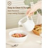 Yedio 17 oz Porcelain Milk Creamer Pitcher with Handle, White