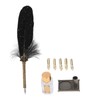 Quill Pen Set Retro Elegant Exquisite Pattern Smoothing Writing Feather