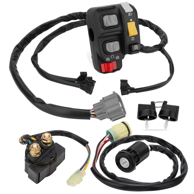 M MATI Handlebar Key Starter Relay Switch Kit for Honda