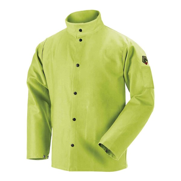9 oz. Flame-Resistant Cotton Coat - 30" Lime Green, Size