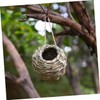 KONTONTY Weather Resistant Hummingbird Bird House Nest Natural Grass Bird