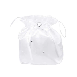 Beaupretty Bolso de mano para dama de honor con diseño de flores de satén, color blanco