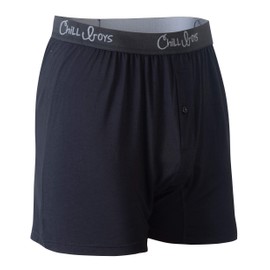 Chill Boys - Comfortable & Breathable Mens Underwear - Men's Boxers (3X-Large, Black) - Imported 95% Viscose made from Bamboo / 5% Spandex