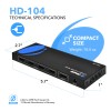 Splitter Hdmi 1x4 Alimentación 4 Puertos Full Hd 1080p 3d