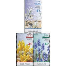 Israel 2694-2696 with Tab (complete.issue.) unmounted mint/never hinged ** MNH 2019 Autumn Flowers (Stamps for collectors) plants/mushrooms