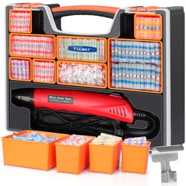 Kuject 1200PCS Solder Seal Wire Connectors Kit with Heat Gun 400℃/752℉ & Organizers, AWG 26-8 Waterproof Heat Shrink Butt Terminals, Solder Stick Connectors for Marine, Automotive and Truck Wiring