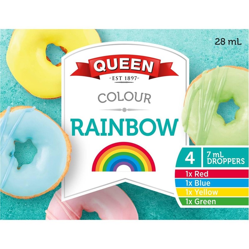Queen Rainbow Food Colours 7 ml (Pack of 4)