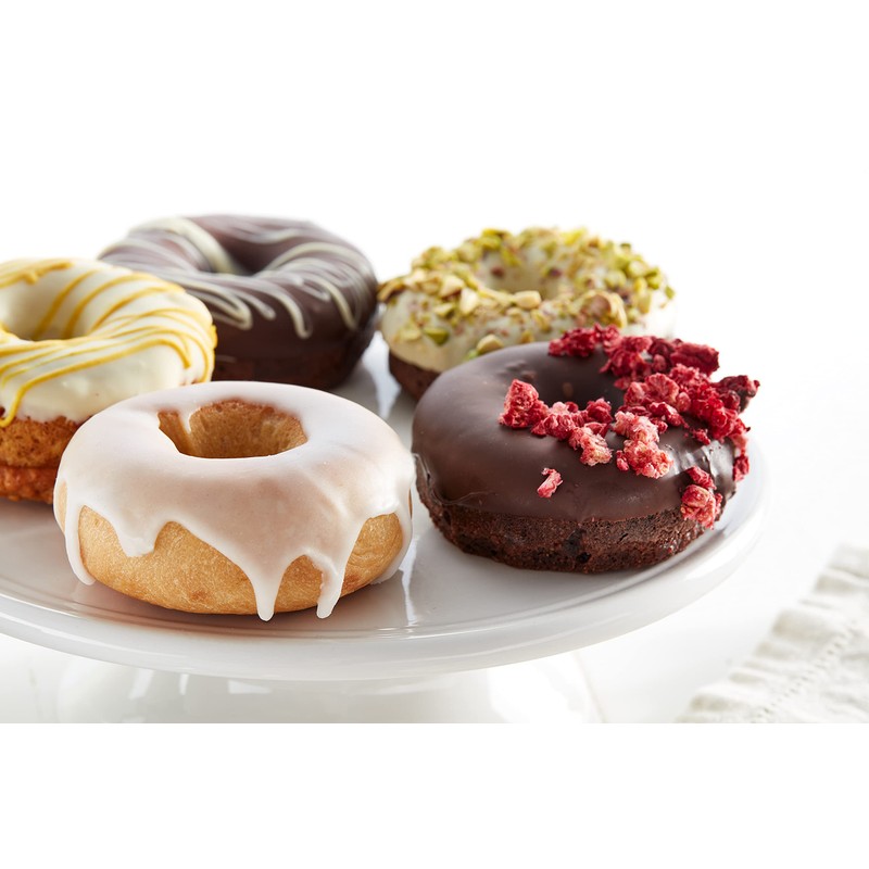 Lékué Doughnut 0620406N01 Backform, Silikon, 6 Mulden, Schwarz