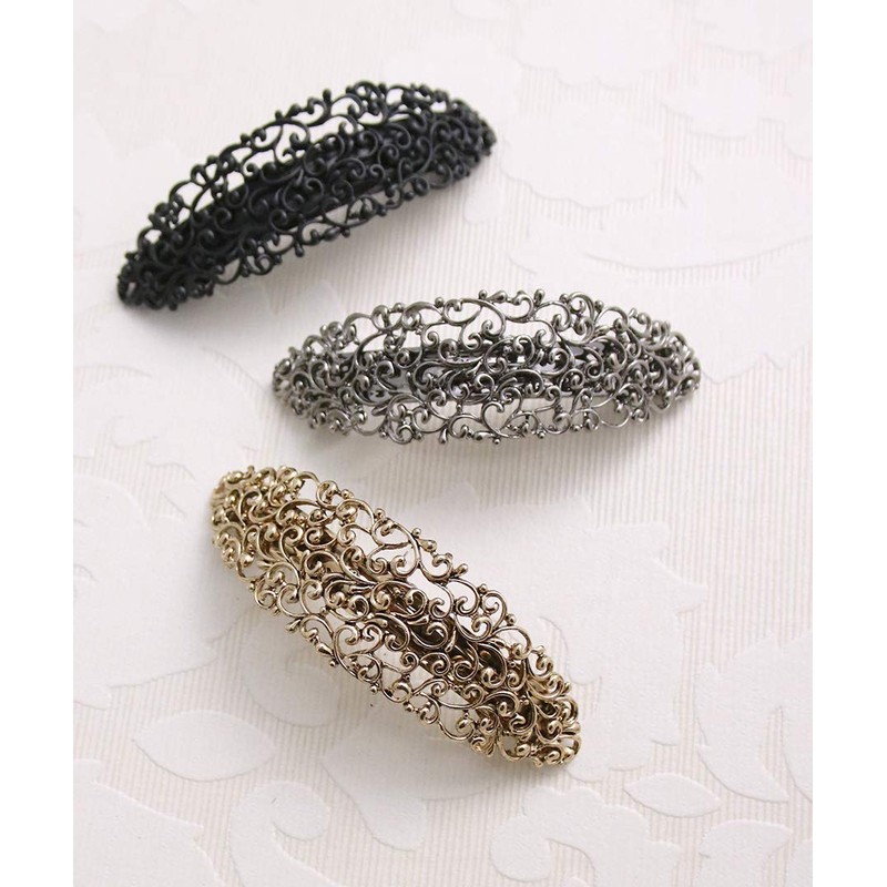 ヴァンテーヌ VINGTAINE アイビー デザイン バレッタ 蔦 ヘアアクセ ヘアアクセサリー メタル アンティーク調