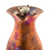 American Made Decorative Raku Pottery Vase with Peekaboo Frog Accent