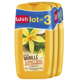 Tahiti 3 x 250ml Coconut Oil & Vanilla Natural Moisture Body Wash Bottle