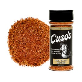 Cuso Cuts Spicy Garlic Buffalo BBQ Rub - Garlic Seasoning - Chicken Wing Seasoning, Spices for Grill, Marinade & Smoking - 1 Count BBQ Rub - 5 oz bottle