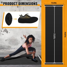 VioraWhite Slide Boards for Working out with Sliding Booties 5.91 x 1.64 ft Slide Board for Exercise Pilates Board Slider Hockey Training Balance Equipment for Beginner Athletic Pros Fitness Training