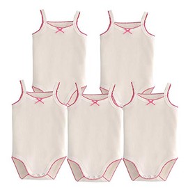 Infant/Toddler Baby Girls Spaghetti Strap Bodysuit Sleeveless Baby Tank Top Cotton Baby One-Pieces Pack of Summer Baby Clothes Outfit (2-3T)