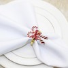EXCEART Christmas Napkin Ring Set of 4 Candy Cane Napkin