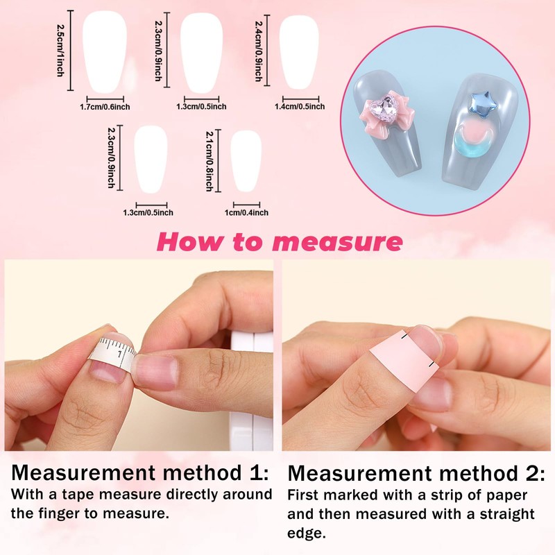Sethexy Colourful Rhinestone Long Coffin False Nail 3D Crystal False