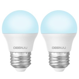 DEGNJU LED Refrigerator Light Bulb 40 Watt Equivalent, Appliance Bulb Daylight White 5000K, Fridge Light Bulb 120V, A15 Light Bulb 5.5W for Ceiling Fan, E26 Medium Base, 650LM, Non-Dimmable, 2 Pack