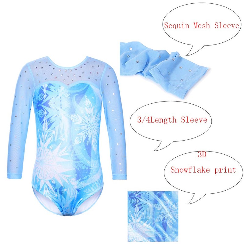 TFJH E - Maillot de gimnasia brillante de una pieza