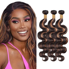 Highlight Bundles Human Hair #30 Brown Body Wave Bundle 26 26 26 inch Same Length Light Brown Body Wave Bundles Hair Extensions