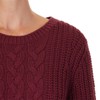 Nautica Women’s Single Cable Knit Tunic Sweater (Burgundy, Small)