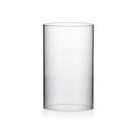 WGVI Hurricane Candle Holder Sleeve, Wide 6", Height 10", Clear Glass Cylinder Candleholder, Chimney Tube, Open Ended Candle Shade, 1 Piece