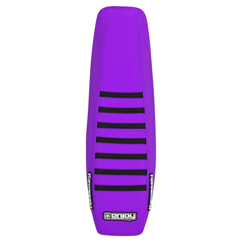Enjoy Mfg 1994-1998 Kawasaki KX125/250 gripper seat cover all PURPLE/BLACK