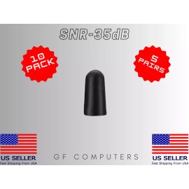 10 PACK Ultra Soft Foam Ear Plugs Noise Cancelling Sound Outdoors Shooting NEW - Black 5 Pairs