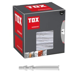 TOX Tetrafix XL 021100051 All-Purpose Dowels with Fold-Down Collar 6 x 65 mm Extended Shaft for Frame Applications Pack of 50