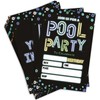 IKFRGN Pool Party Invitations For Birthday, Neon Invites-Birthday Cards For