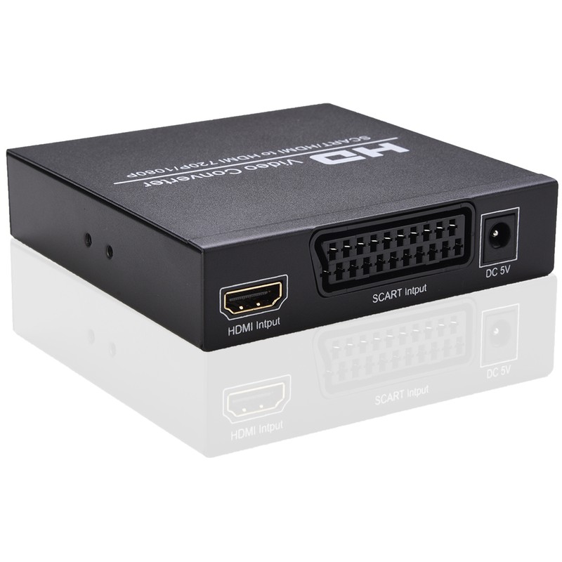 SCART/HD to HD Video Converter Support 720P/1080P Switch PAL/NTSC Switch