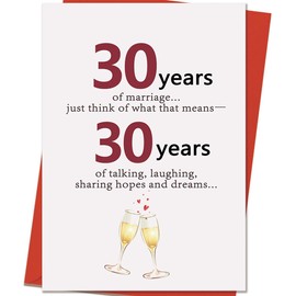 Mcduldul 30th Anniversary Card Gifts for Women Men | Funny 30 Years Aday Gifts for Couple Husband Wife | Celebration Thirty Wedding Anniversary Decorations