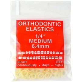 100 pack Orthodontic Elastics Bands 1/4 Inch diameter - Great for Dreadlocks, Braids, Top knots