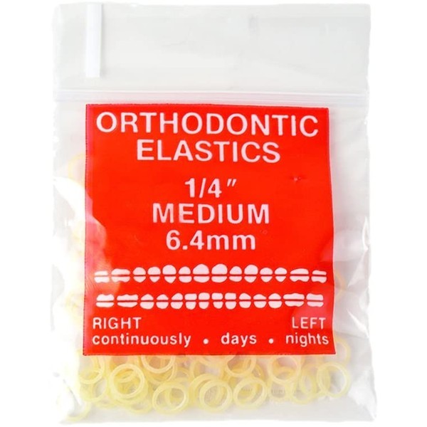 100 pack Orthodontic Elastics Bands 1/4 Inch diameter - Great for Dreadlocks, Braids, Top knots