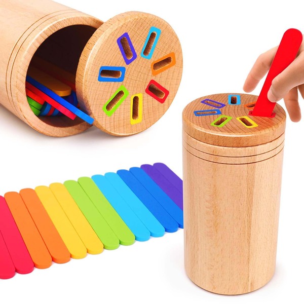 HaoVrisn Wooden Montessori Toy from 1 2 Years, Wooden Toy