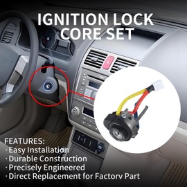 Ignition Lock Cylinder Switch, Left Driver Side Door Lock Cylinder, Compatible with 2013-2017 Kia Rio, 2011-2015 Kia Optima Replace OE 81900-1WK00 81970-2TA00 819001WK00 819702TA00