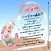AMZQ Daughter Gifts Daughter Heart Shaped Plaque Present Daughter Christmas