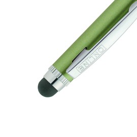 Online 31133/3D 3-Action Pen, 2-Colour Ballpoint Pen and Stylus Tip, Metallic Green