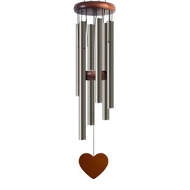 Wind Chimes for Outside, Special Copper Color Wind Chimes, 32" Large Aluminium WindChimes for Outdoor, Garden, Zen, Yard, Patio Decoration, Gift for Mom Women Loved one Neighbors(Heart Shape)