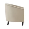 BELLEZE Modern Tub Barrel Accent Chair Upholstered Linen with Nail
