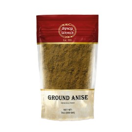 Spicy World Ground Anise Powder 7 Ounce - Anise Seeds Ground, Pure & Natural, Great for baking, cooking, and even tea