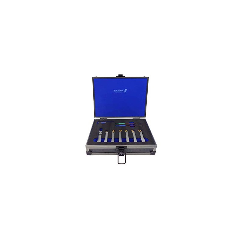 PAULIMOT 7 Piece Nickel Plated Turning Tool Set with Reversible