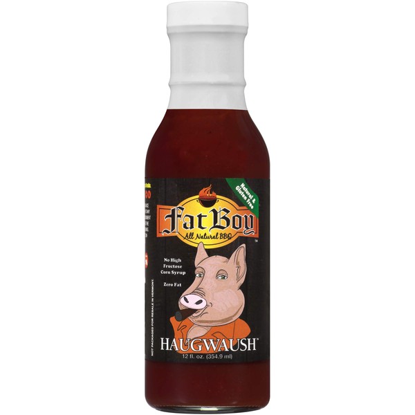 Fat Boy Natural BBQ Sauce, Haugwaush, 12 Ounce (Pack of 4)