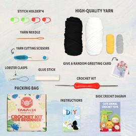 YAMAXIN 2Pcs Angles Crochet for Beginners, Angels Crochet Kits with Step-by-Step Video Tutorial, Crochet Starter Kit for Adults with Yarn Sets, Amigurumi Crochet Angels Kits for DIY Enthusiasts