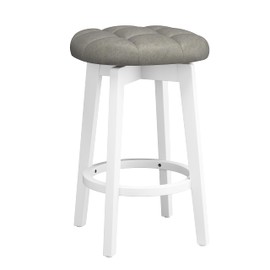Hillsdale Furniture Odette Wood Backless Counter Height Swivel Stool, White