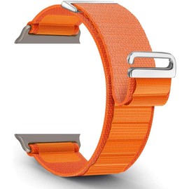 MroTech Alpine Loop Compatible with Watch Strap Ultra 2 1 49 mm 46 mm 45 mm 44 mm 42 mm Series 1 2 3 4 5 6 7 8 9 10, Nylon Sports Straps for Watch SE SE2 Ultra Ultra2 Women Men, 49/46/45/44/42, Orange