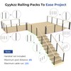 Gyykzz Cable Railing Post 36" (Post 35"x2"x2"), Fixed Top Mount