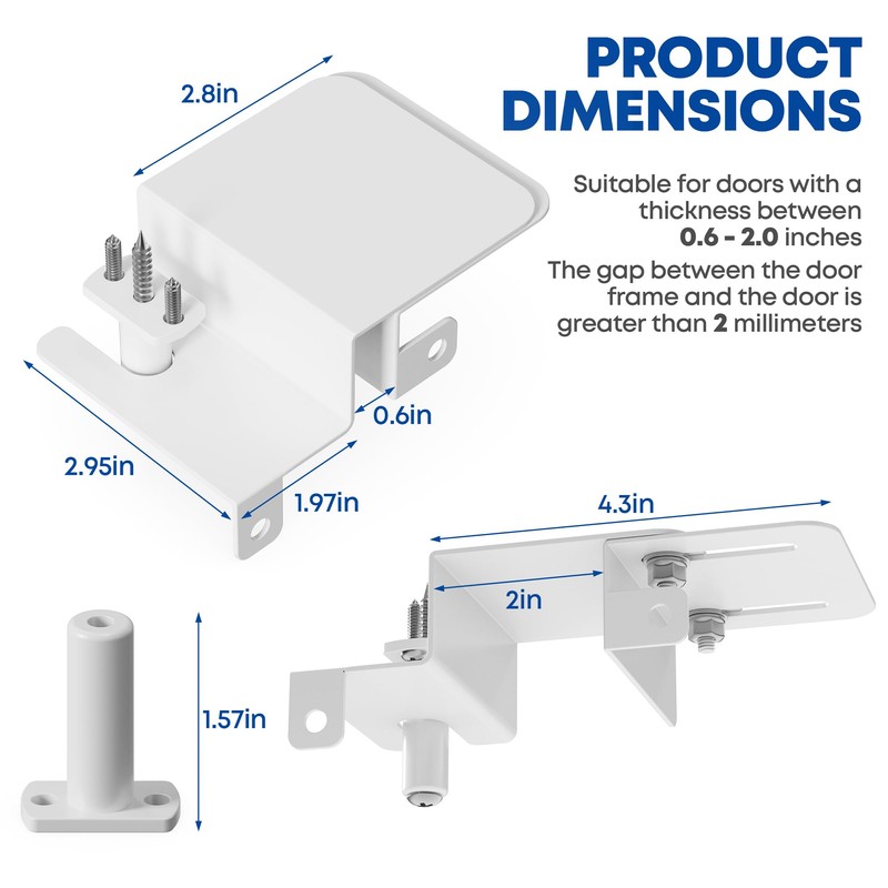 RIAUOR Child Safety Door Top Lock - Adjustable Child Proof