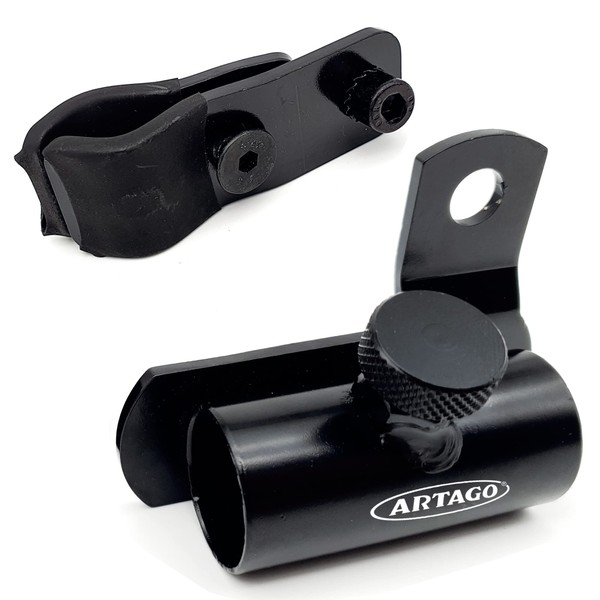 Artago K502 Anti-Theft U Lock Transport Bracket, Black/White, 18-25mm Tube Diameter, Heavy Duty Metal